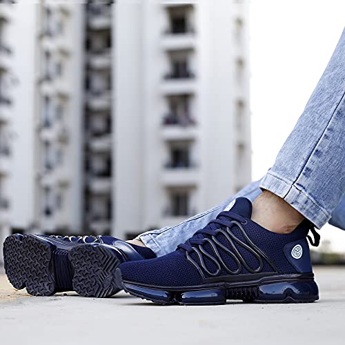 Bacca Bucci® Men's Bolt max Comfort B8192 Trail Running Shoes for tuff Surface Run with Rubber & Soft eva Sole and Breathable Upper- Blue, Size UK6 - Image 4