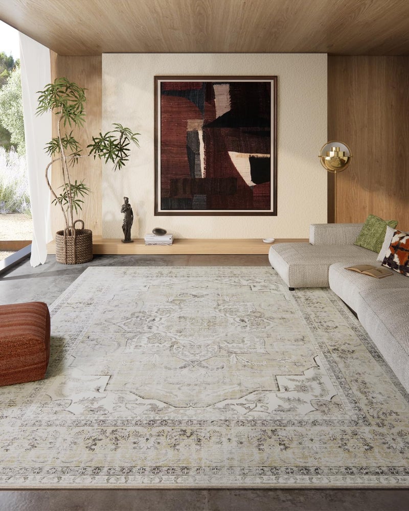 palohom سجاد بمقاس 8x10 لغرفة المعيشة: سجاد قابل للغسل غير قابل للانزلاق منخفض الوبر ناعم من الصوف الصناعي غير متساقط عتيق بوهيمي سجادات كبيرة لغرفة النوم غرفة الطعام المطبخ حضانة تحت الطاولة مكتب منزلي مزرعة - Image 1