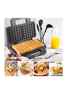 sokany Sokany Electric Waffle Maker, 1000 Watt, Black and Silver - SK-BBQ-225  - Image 2