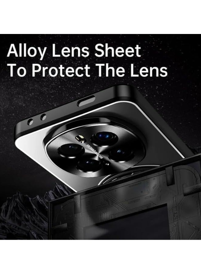 Case Compatible with Honor Magic 7 Pro, Metal Matte Case 【Compatible with Mag-Safe】, Camera Lens Protection Shockproof Slim Phone Case Cover with 360 Rotatable Ring Stand - Image 3