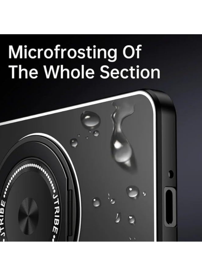 Case Compatible with Honor Magic 7 Pro, Metal Matte Case 【Compatible with Mag-Safe】, Camera Lens Protection Shockproof Slim Phone Case Cover with 360 Rotatable Ring Stand - Image 5