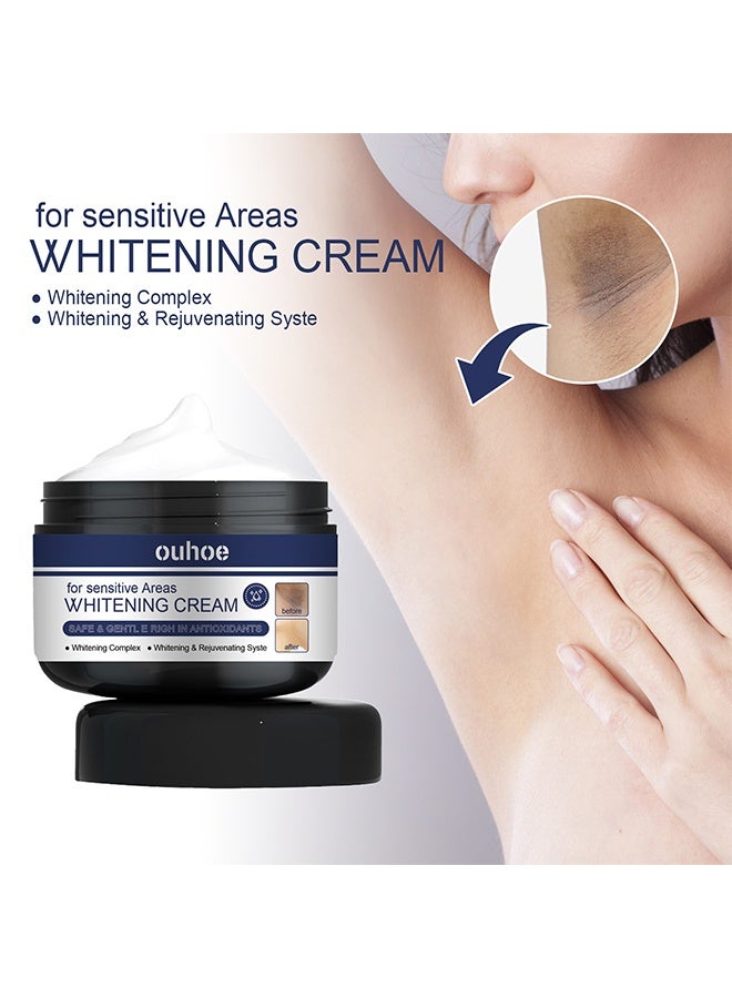 OUHOE Whitening Cream For Sensitive Areas, Dark Spot Remover For Face And Body For Neck, Underarm Elbows Intimate Areas Knees And Private Areas, Intimate Skin Cream Bleaching Cream-30g - Image 1