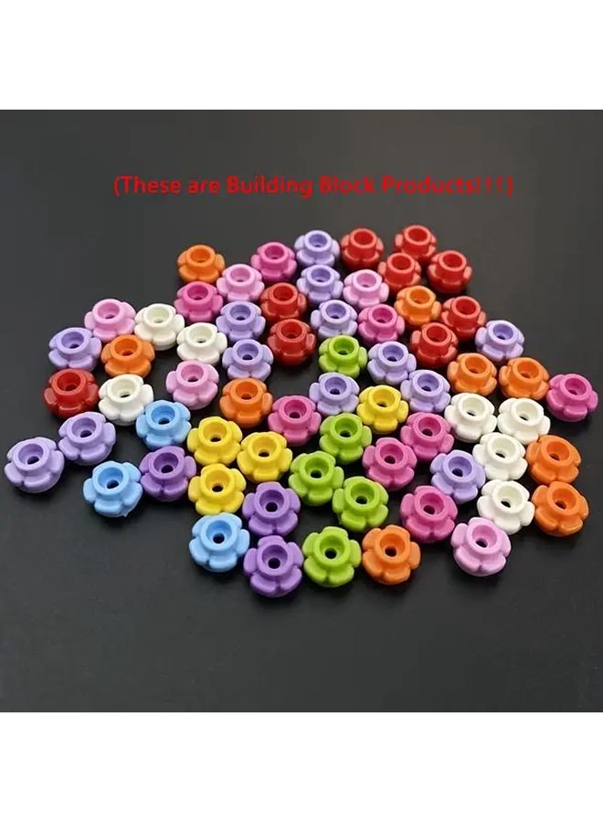 روز ريد 40 قطعة مكعبات بناء صغيرة DIY مشهد حديقة الزهور والمزرعة هدية عيد الميلاد وعيد الميلاد - Image 5