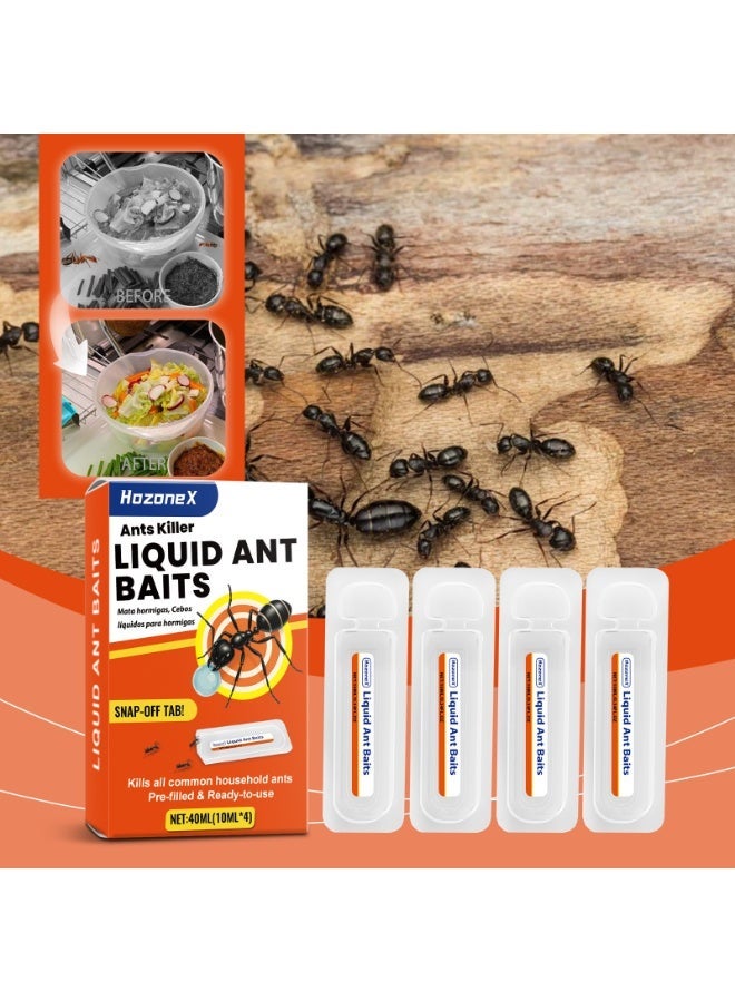 HOZONEX 2-PACKS Instant Ants Killer Liquid Ant Baits 10ml*4 - Image 4