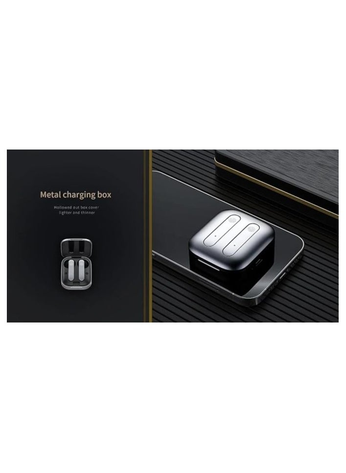 Recci - RECCI RT13 - Wireless earphones - Easy to wear and comfortable for long-term use - With touch feature - Gaming headset - HIFI and HD sound - Type-C fast charging port - Gray color, in-ear - Image 1