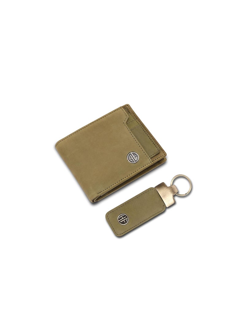 HAMMONDS FLYCATCHER HAMMONDS FLYCATCHER Premium Diwali Gift For Men-Leather Wallet For Men With Keychain Combo - Wallet With 6 Card Slots - Birthday Special & Unique Festival Gift Ideas For Husband, Boyfriend,Green - Image 1