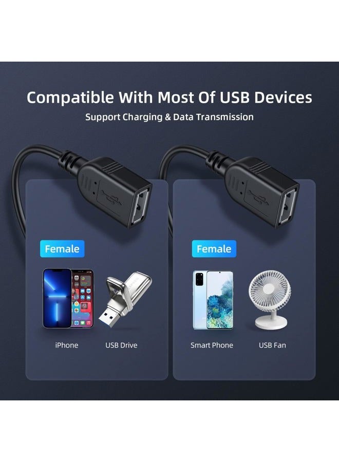 ANDTOBO محول كابل تمديد طاقة USB 2.0 A ذكر إلى 2 أنثى مزدوجة مع مقبس Y - Image 2