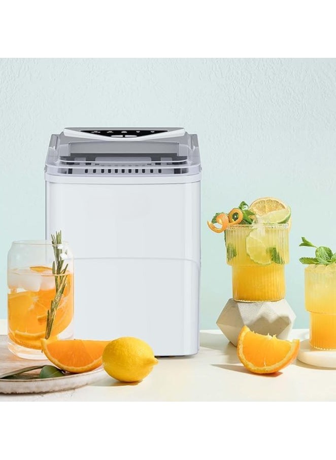 Automatic Ice Maker, Lightweight and Portable, Self-Cleaning Function, Easy to Operate, Smart Operation, 1.3L Fast Ice Making with Low Noise, for Home Kitchen, Bars, Cafes, Restaurants HZB-16M Black