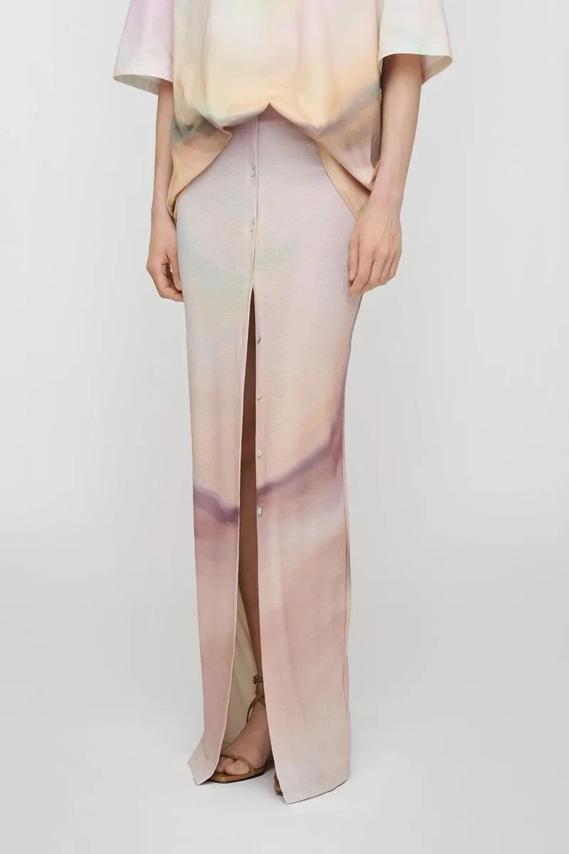 Nanushka MAHIKA Button Down Maxi Skirt