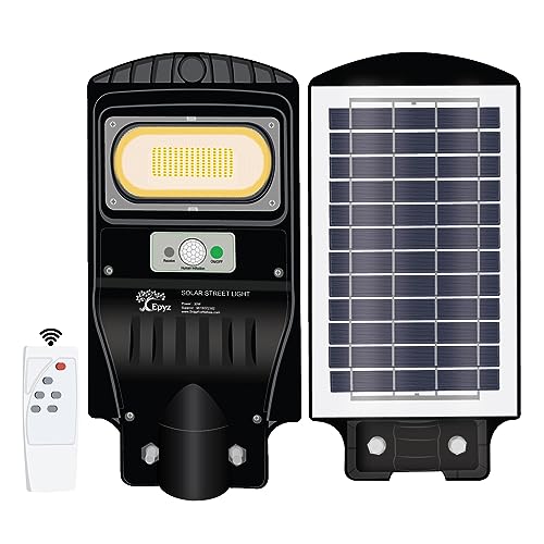 Epyz 30 Watt Solar Street Light Outdoor Waterproof with Motion Sensor for Garden, Street, Lawn [ with Out Pole ] [ Pack of 1, Warm Yellow, 117LED ] - Image 1