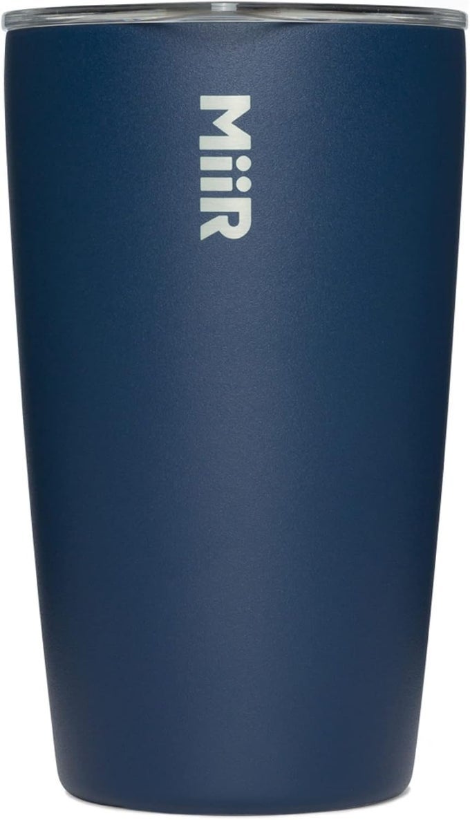 TUMBLER 12OZ INSULATED STAINLESS STEEL WITH PRESS FIT SLIDE LID SPLASH PROOF DESIGN HOLDS HOT COLD BEVERAGES STYLISH FUNCTIONAL CUP HOLDER COMPATIBLE