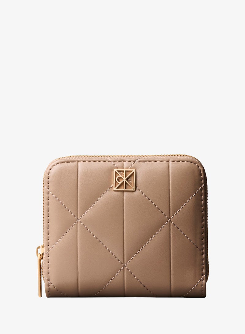CALVIN KLEIN Quilted Emblem Logo Square Zip Wallet - Image 1