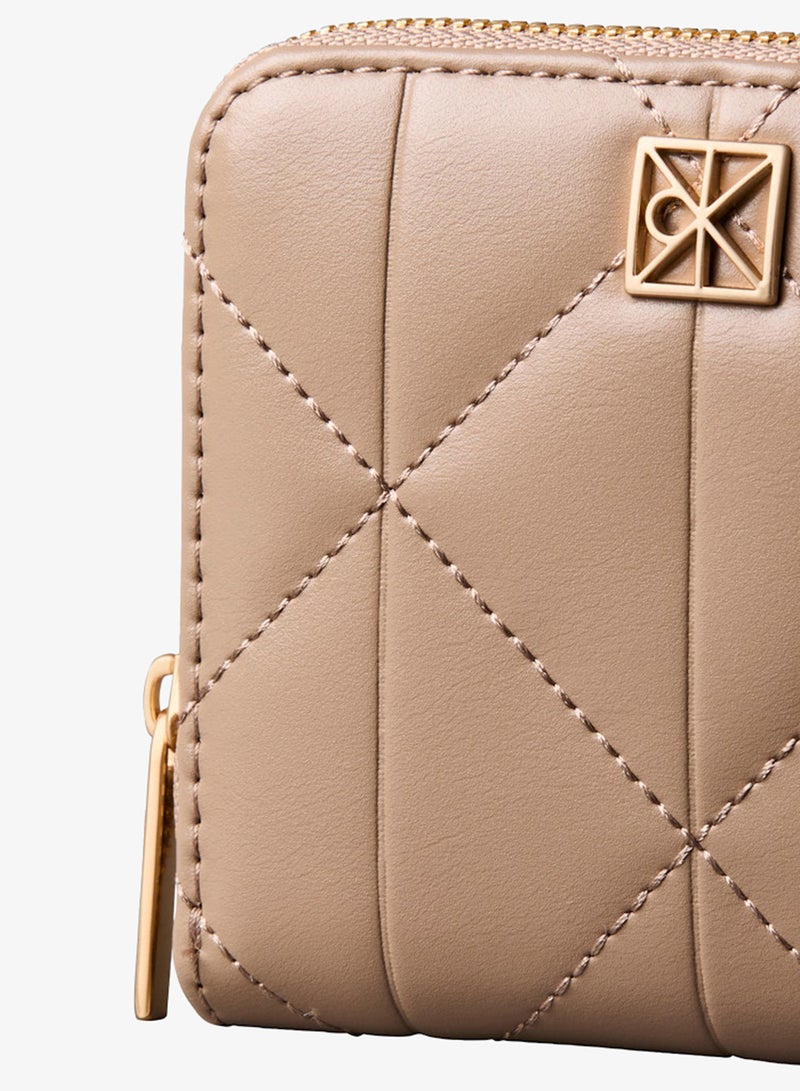 CALVIN KLEIN Quilted Emblem Logo Square Zip Wallet - Image 3