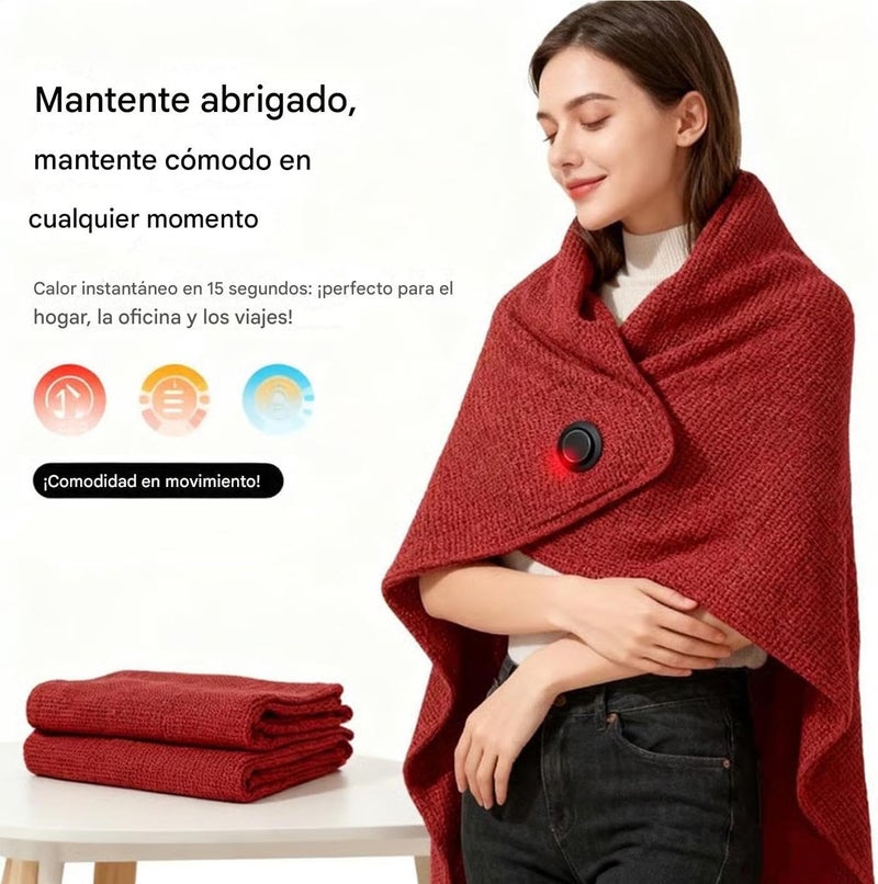 Wearable Electric Blanket - Quick Heating Shawl - Electric Heating Blanket for Adults | for Travel Use Winter Car Night Outdoor Office Bedroom - Image 4
