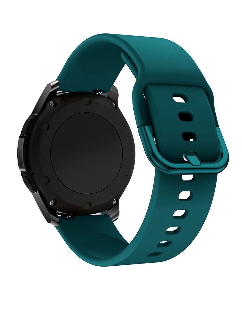HEXABEX Silicone Strap 22MM Band Compatible with Huawei GT5/GT5pro 46mm/ Huawei Watch GT 4 46mm/ GT 3/ GT2 46MM/ Huawei Watch 4 pro 48mm/ Samsung Galaxy Watch 3 45mm,Gear S3 Classic/S3  Frontier Royal blue  - Image 2