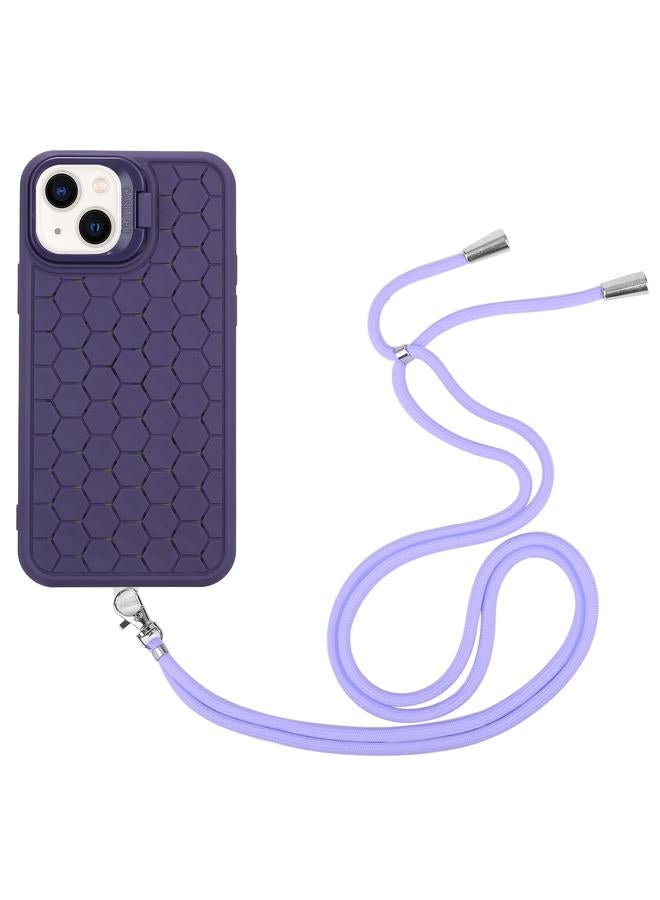 S-TOP Case For iPhone 13 Honeycomb Radiating Holder TPU Phone Case with Lanyard - Image 4
