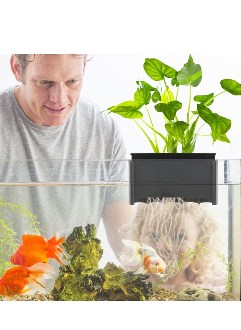 Excefore - Hanging Plant Holders,1PC Fish Tank Plant Holder Hanging, Aquarium Planter Aquatic Plant Pot Accessories for Potted Live Plants, and Aquascape Decorations - Image 1
