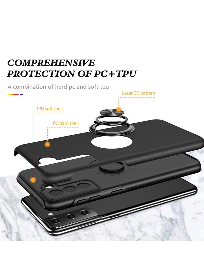 erorex Case For Samsung Galaxy S21+ 5G PC + TPU Shockproof Magnetic Protective Case with Invisible Ring Holder - Image 2