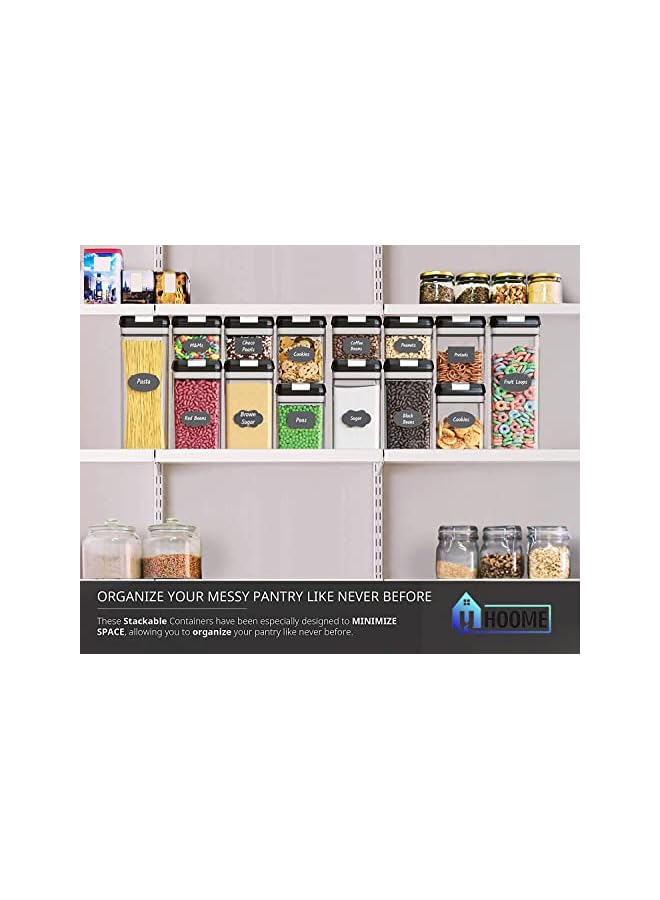 erorex HOOME Airtight Food Storage Container Set, Pantry kitchen organization and Storage,for Kitchen Pantry Organization and Storage, Include Labels and Marker  - Image 4
