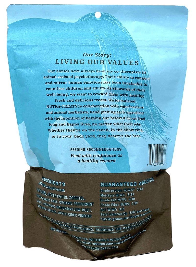 Withers & Withers Sugar-Free Horse Treats Variety Pack, Peppermint, Cinnamon, & Ginger, Horse Cookies, Goat Treats, Healthy - Humane Plant-Based Ingredients, Prebiotics for Horses - Image 2