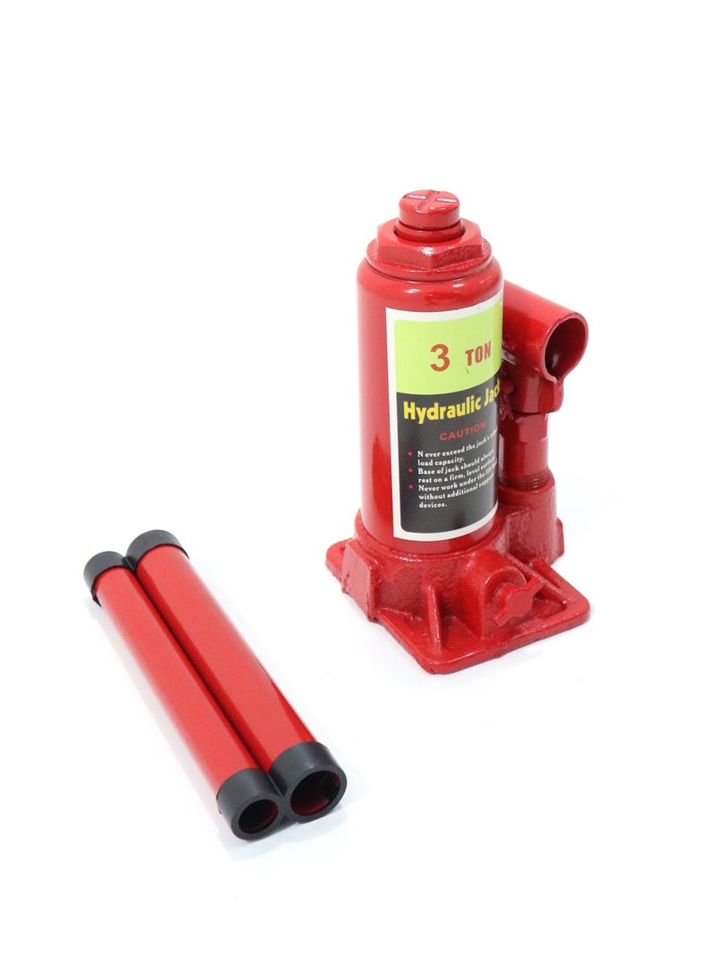 Al Khateeb 3 Ton Portable Heavy Duty Hydraulic Floor Redbottle Jack Automotive Car, Van, Truck N.W 2.1Kg 