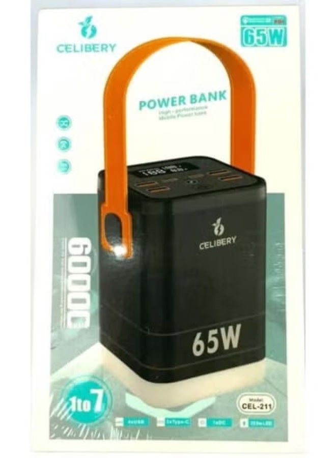 سيليبري بنك طاقة 60000 مللي أمبير/ساعة بقوة 65 وات مع شاشة رقمية ذكية - Image 1