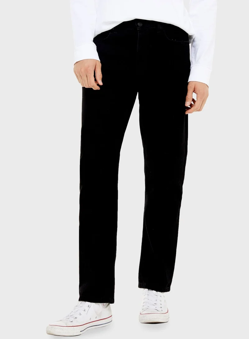 TOPMAN Washed Stretch Slim Jeans