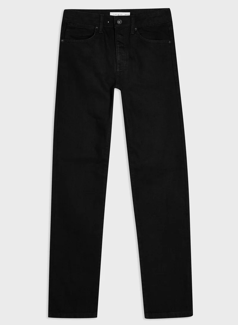 TOPMAN Washed Stretch Slim Jeans