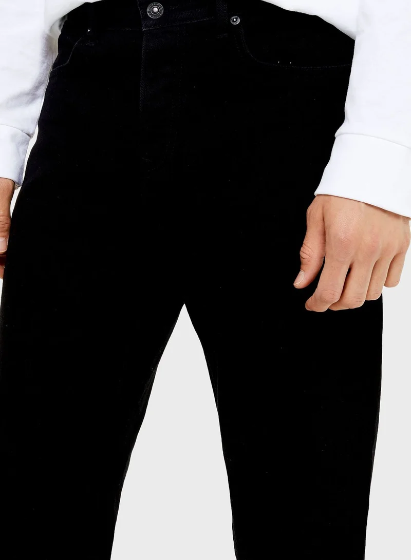 TOPMAN Washed Stretch Slim Jeans