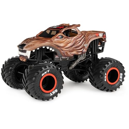 SPIN MASTER Monster Jam Official Wolfs Head Monster Truck Wolfs Head Collector 124 Scale DieCast Vehicle Chrome Rims and BKT Tread Tires for Use in All Playsets Collectible for Fans Birthday Parties - Image 5