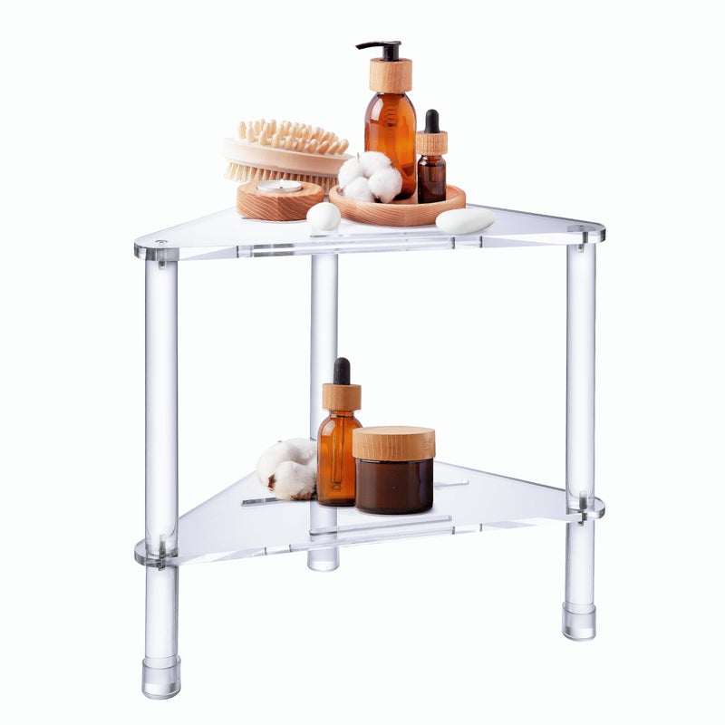 humberboat Acrylic Corner Shower Stool for Shaving Legs for Inside Shower Heavy Duty Shower Foot Rest Acrylic Shower Bench for Small Shower Spaces Bath SeatSpaWaterproof NonSlipEasy Assemble - Image 3