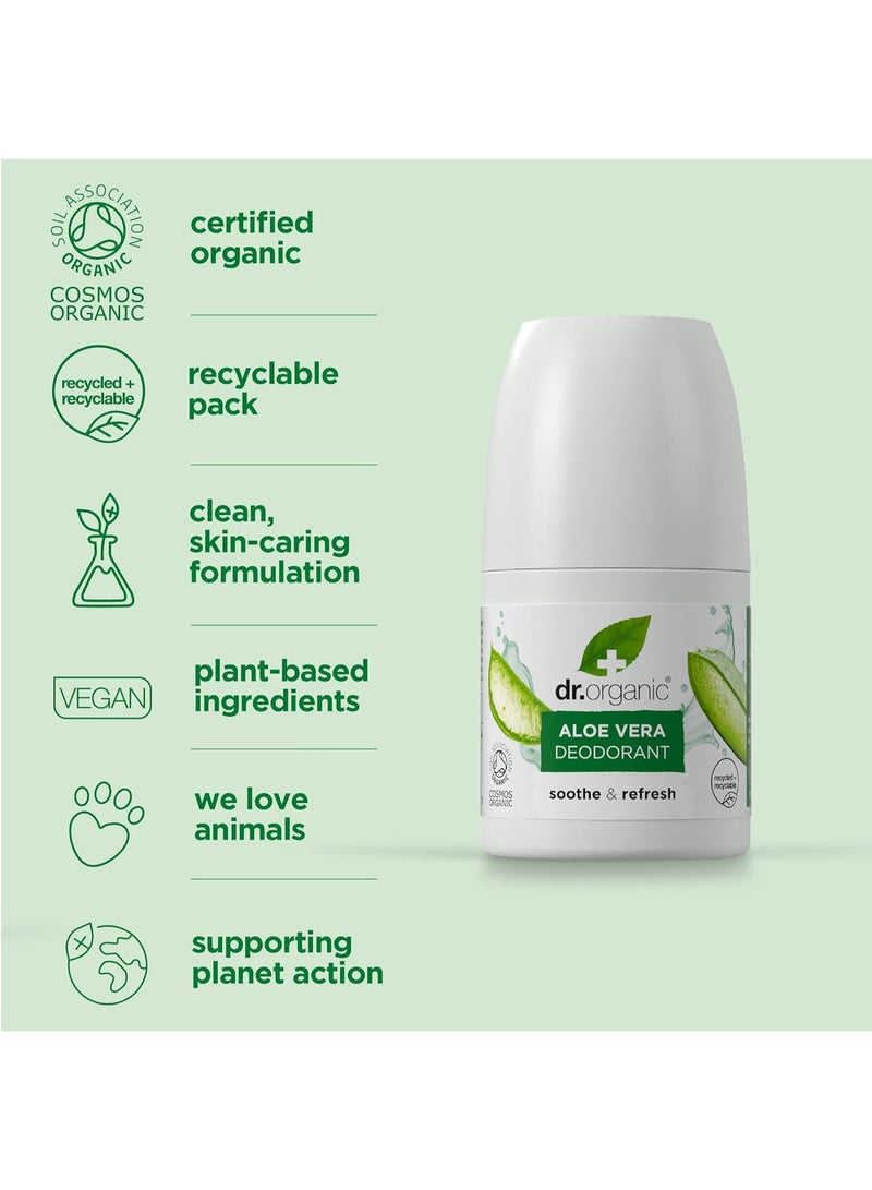dr.organic Aloe Vera Deodorant Roll On 50 ML - Image 4