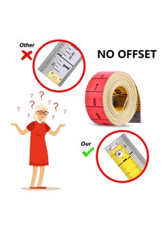 SKY-TOUCH Soft Tape Measure for Body Measuring 150 cm Body Fabric Sewing Tailor Cloth Knitting Home Craft Measurements with Snap Button Closure Dual Sided  - Image 5