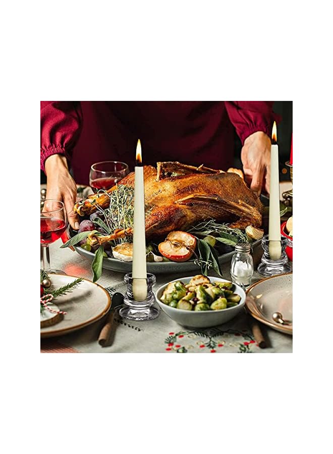 The Bros Candlestick Holders Bulk - 6PCS Taper Candle Holders for Table Centerpiece - Thick Glass Candle Holders for Wedding, Party and Festival Decoration - Image 4