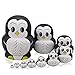 Moonmo 10pcs Animal Pattern Wooden Nesting Toys Russian Nesting Dolls Matryoshka Stacking Dolls Penguin - Image 3