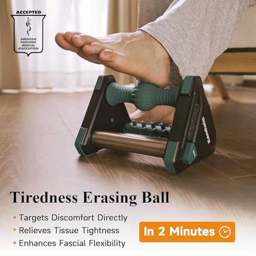 Kandwin Icing Plantar Fasciitis Relief in Seconds, Foot Massager for Circulation and Pain Relief, Reflexology Massage Tools with Ice Pack, Foot Roller for Neuropathy Pain Relief, Foot Health, Green - Image 3