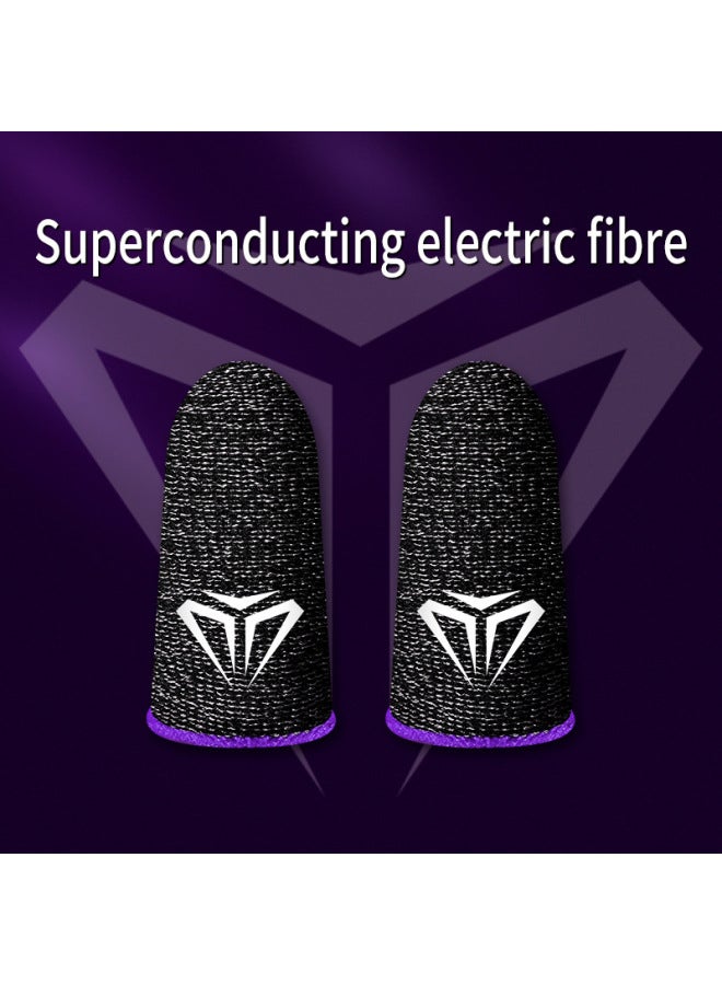 بيوينتي أكمام أصابع الألعاب مقاومة للتعرق، لون المنتج: 【أرجواني】 غطاء أصابع للمنافسة الكهربائية S02 / منصة مبيعات غير محدودة - Image 1