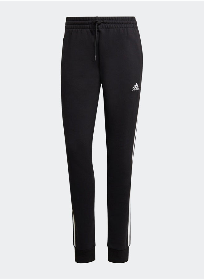 Adidas - Essentials 3-Stripes French Terry Cuffed Joggers - Image 1