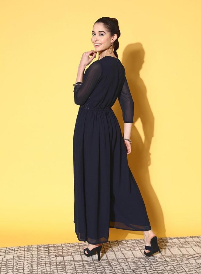 آي شين جمبسوت بأرجل واسعة وأكمام 3/4 - Image 4