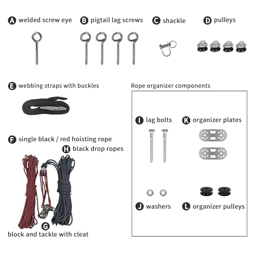 ALLCOS Hard Top Removal Lift for Jeep Wrangler JL JK Models and Ford Bronco 12ft Hardtop Overhead Garage Storage Hoist with AntiDrop System Supports 816 ft Ceiling - Image 3
