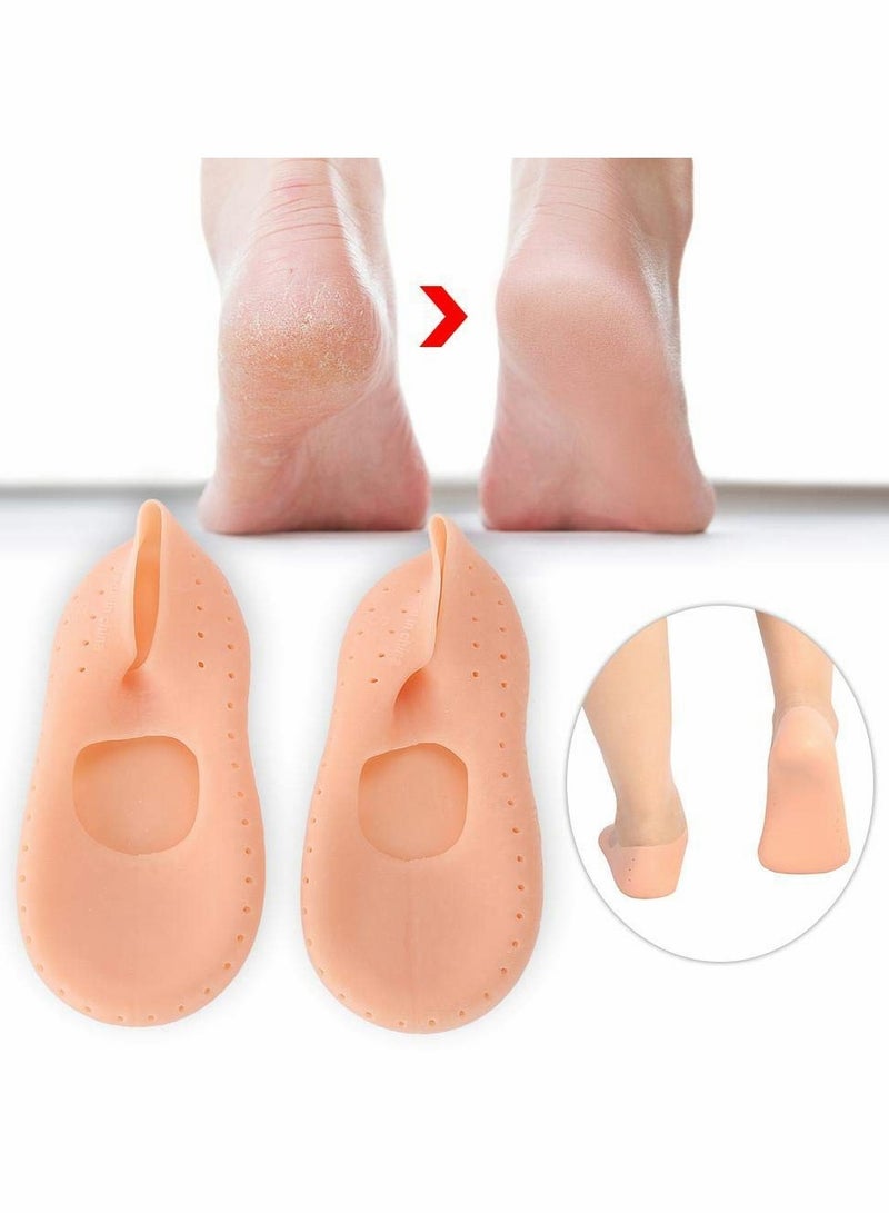 Excefore Moisturizing Silicone Sock Anti-Split Moisturizing Socks Foot Skin Care Tool Prevention Socks Men Women Breathable Floor Socks Waterproof Beach Socks for Dry Feet Ankles Cracked Heel Repair M 3 Pcs - Image 5