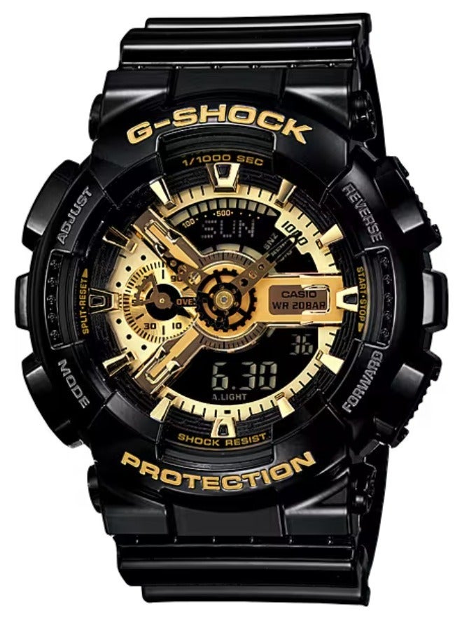 G-SHOCK G-Shock GA110GB-1ADR Black & Gold Analog-Digital Dial Black Resin Strap Men's Watch - Image 1