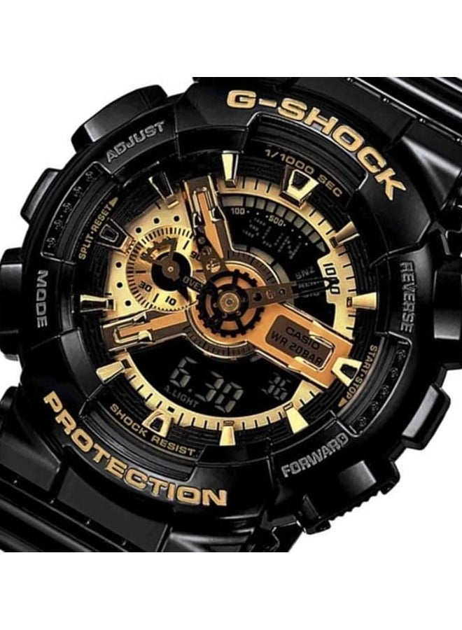 G-SHOCK G-Shock GA110GB-1ADR Black & Gold Analog-Digital Dial Black Resin Strap Men's Watch - Image 3