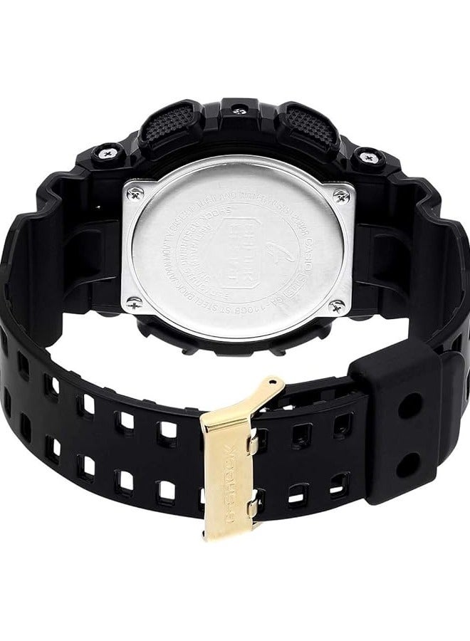 G-SHOCK G-Shock GA110GB-1ADR Black & Gold Analog-Digital Dial Black Resin Strap Men's Watch - Image 4