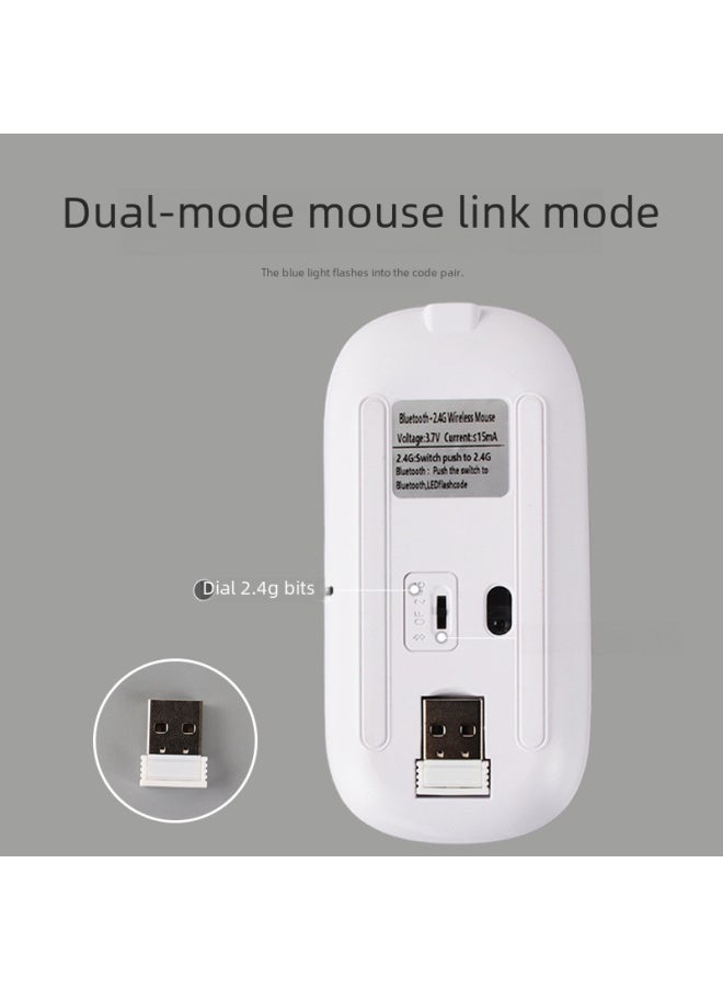 Generic - Direct Supply Bluetooth Dual Mode Triple Mode 5.0 Silent No Sound 2.4g Wireless Charging Mouse Suitable For Huawei-Color:The Following Is A Single Bluetooth Enhanced Version That Requires Self-purchase Of 5th Battery * 1 Color Box Packaging - Image 1