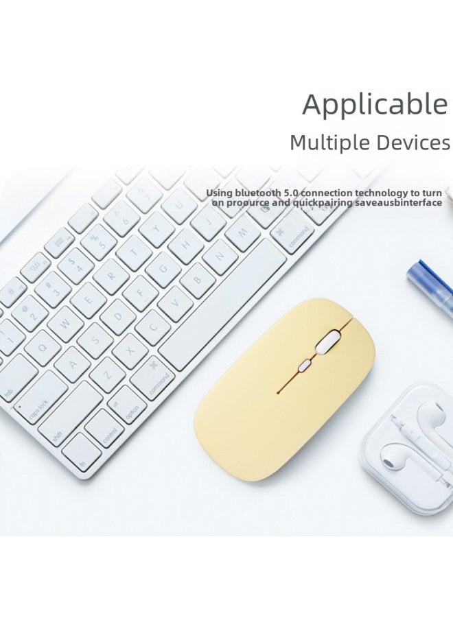 Generic - Direct Supply Bluetooth Dual Mode Triple Mode 5.0 Silent No Sound 2.4g Wireless Charging Mouse Suitable For Huawei-Color:The Following Is A Single Bluetooth Enhanced Version That Requires Self-purchase Of 5th Battery * 1 Color Box Packaging - Image 1