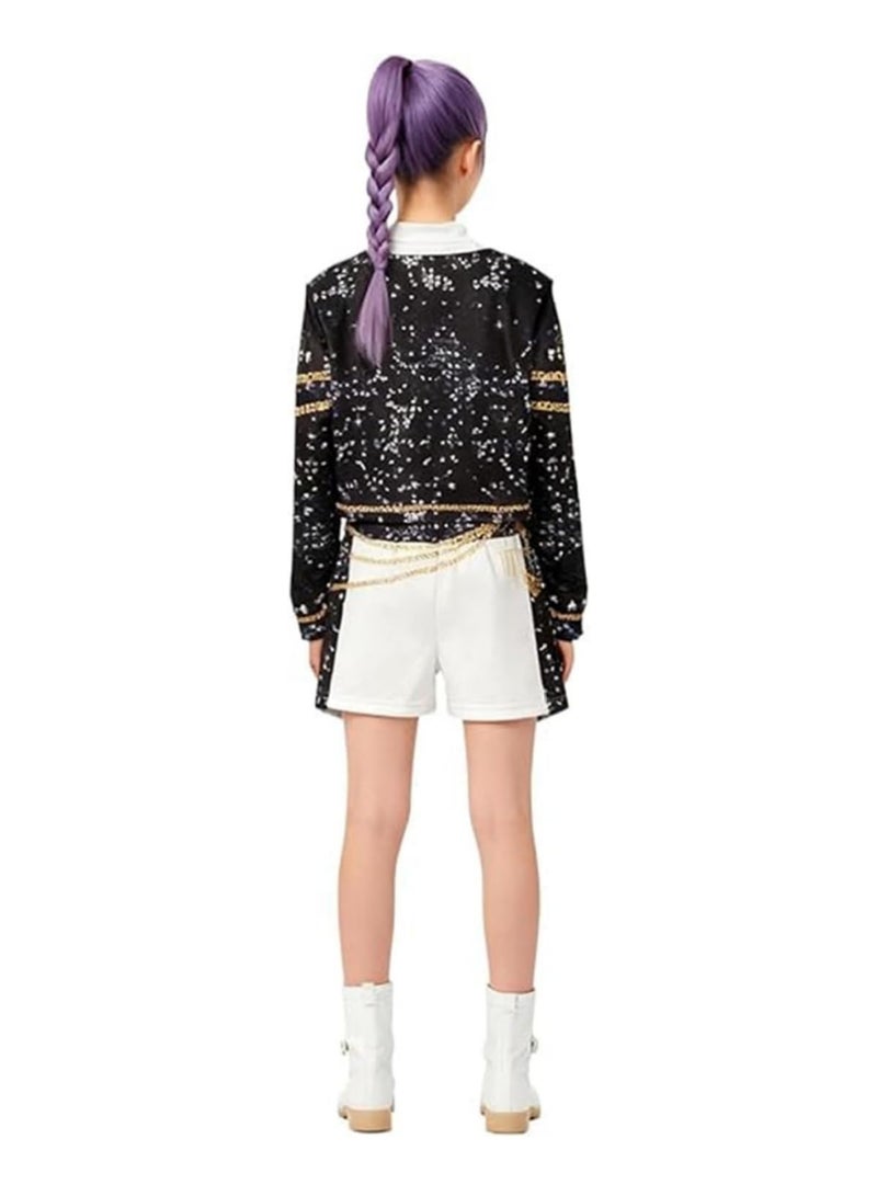saykfoe Demon Costumes Kids Hunters Cosplay Girls Pop Singers Party Rumi Outfits Anime Party Carnival Uniform for Kids - Image 3
