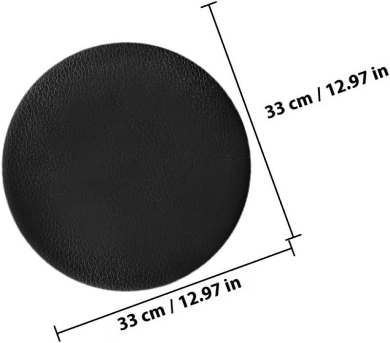 IMIKEYA Barstool Seat Covers 33cm Diameter Waterproof Pu Leather Stool Cushion Covers Elastic Slip-on for Kitchen and Bar Chairs - Image 2