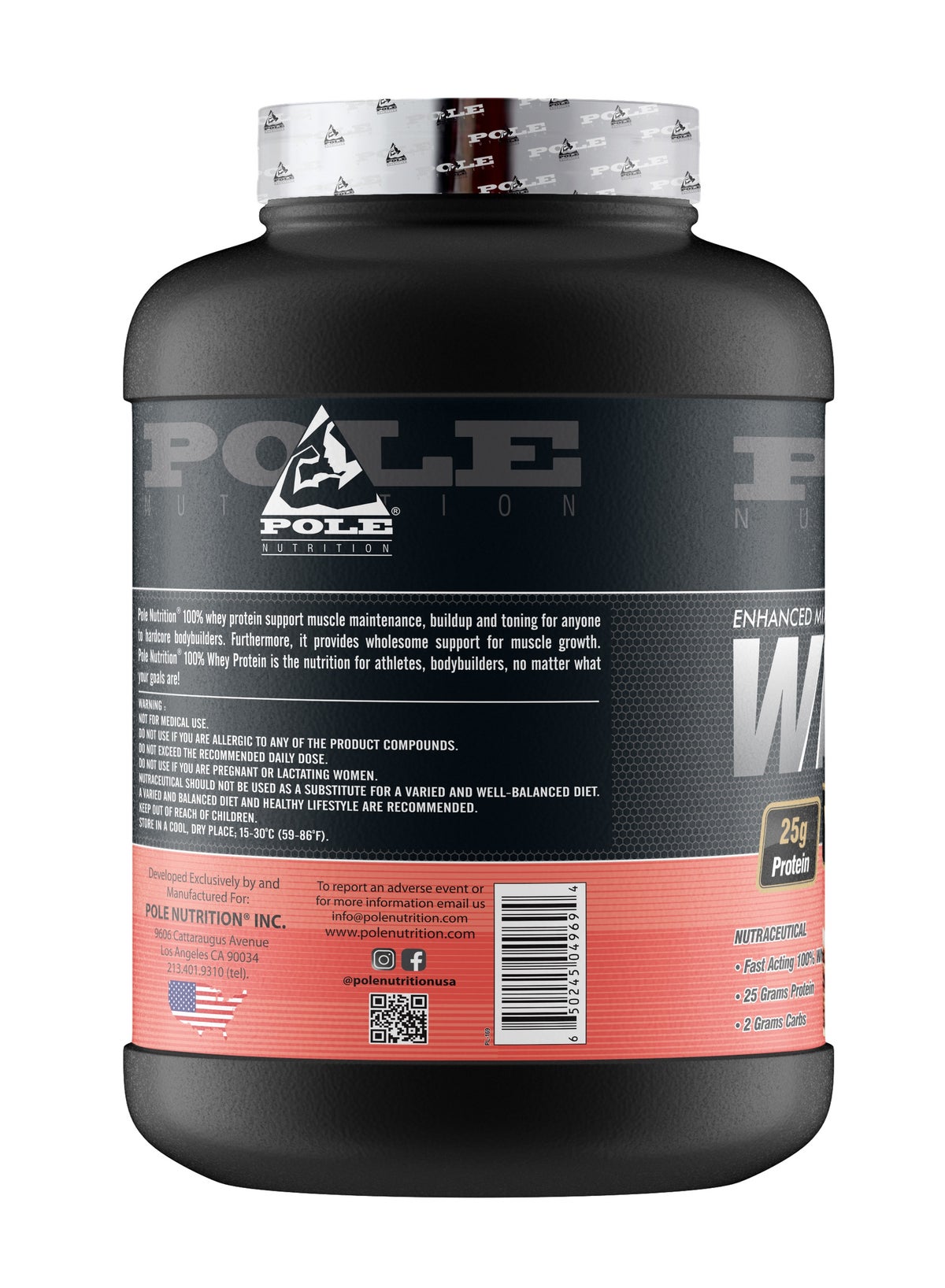 Pole Nutrition 100% Whey Protein American Banana Split Food Supplement 5lbs