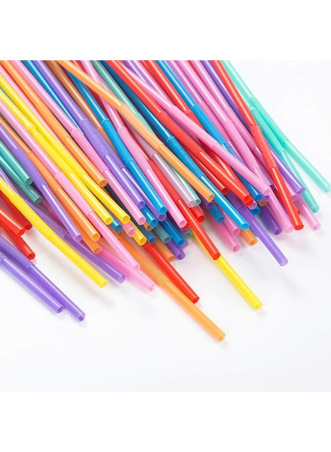 Hemoton Hemoton 250 Pcs Plastic Color Modeling Straws Bending Lengthening Disposable Safety Decorative Drinking Party Supplies - 50Pcs/Pack (Colorful)  - Image 3